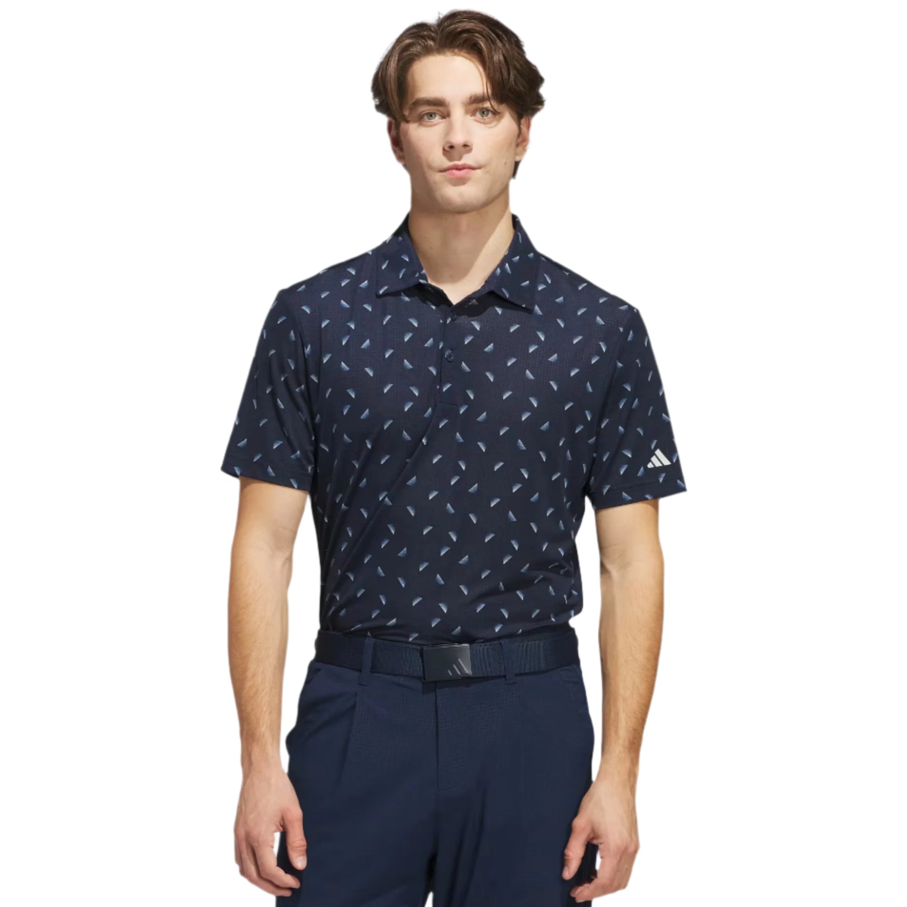 Adidas Mens Ultimate365 Printed Mesh Polo Shirt