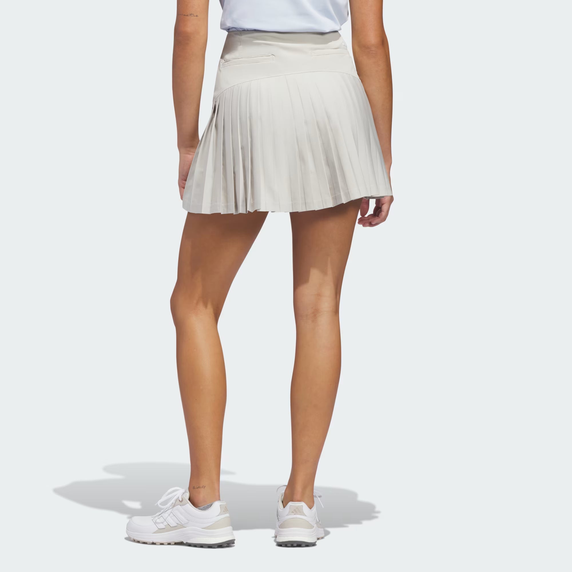 Adidas Ladies Ultimate365 Tour Pleated Skort - Beige