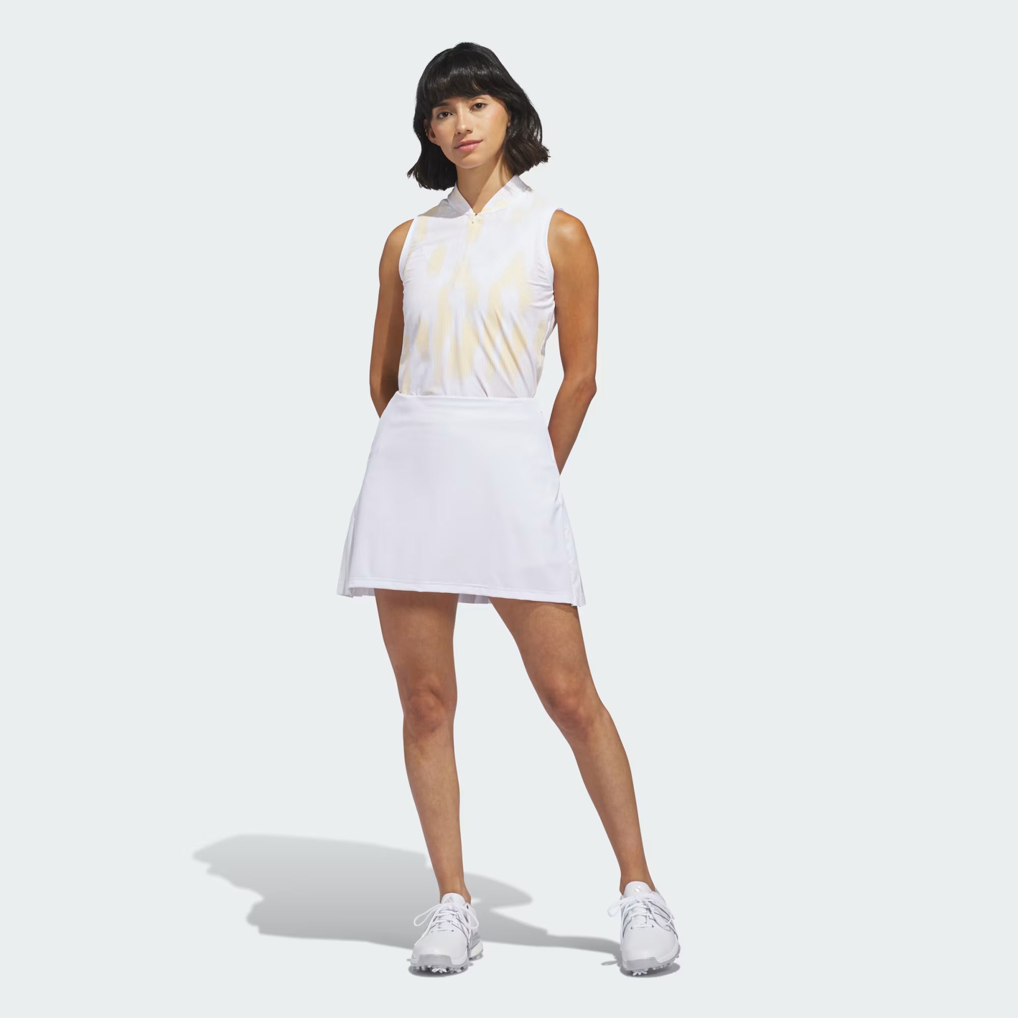 Adidas Ladies Ultimate365 Tour Pleated Skort - White