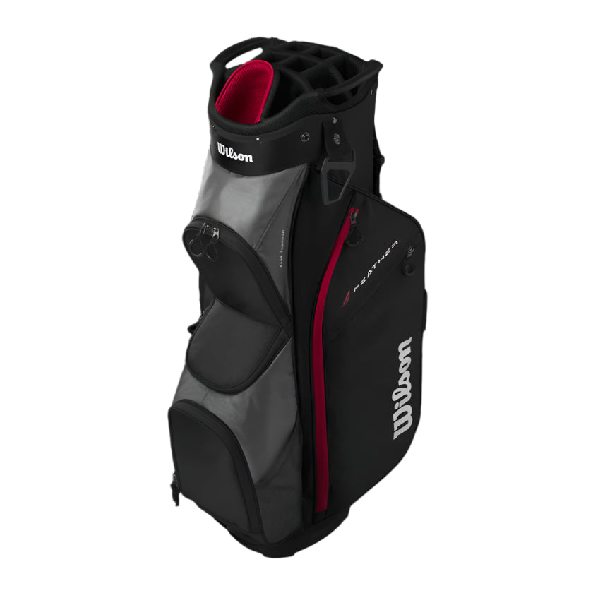 Wilson Staff Feather Cart Bag - Black/Grey/Red