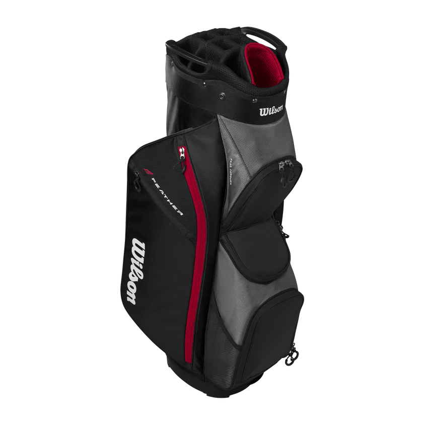 Wilson Staff Feather Cart Bag - Black/Grey/Red