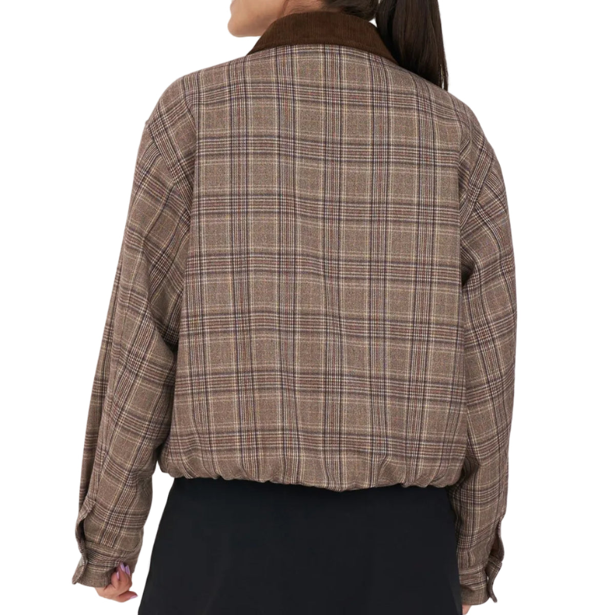 Huffer Women's Plaid Clubhouse Jacket - Brown