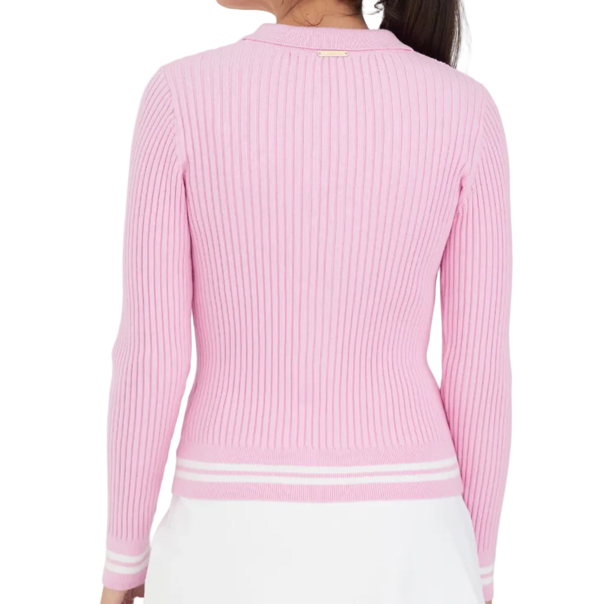 womens golf pullover in pink