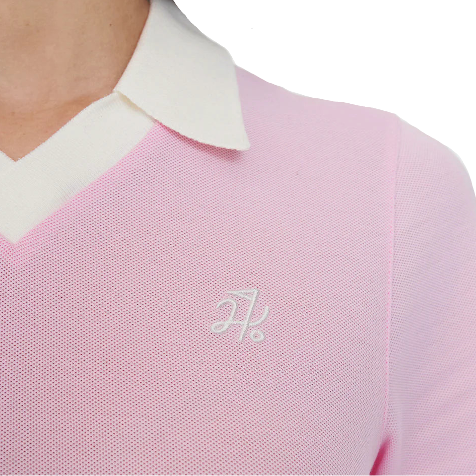 Huffer Womens Birdie SS Polo Par 97 Petal