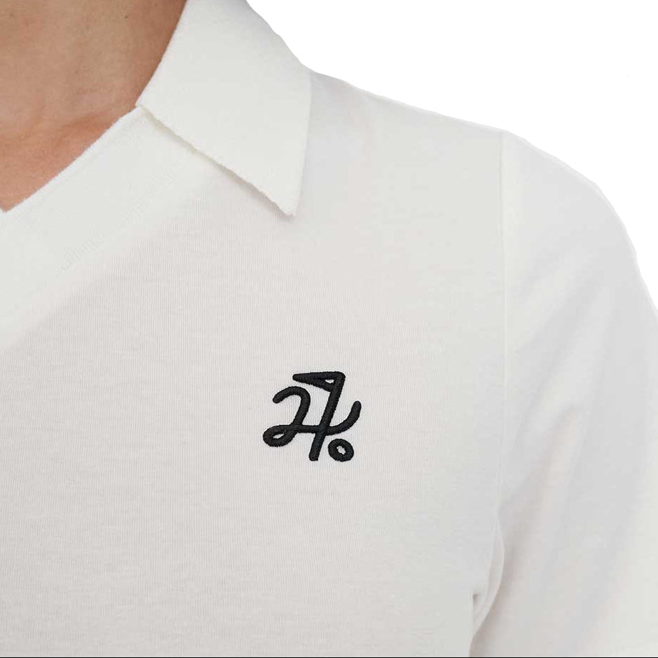 Huffer Womens Tech Birdee SS Polo - Chalk