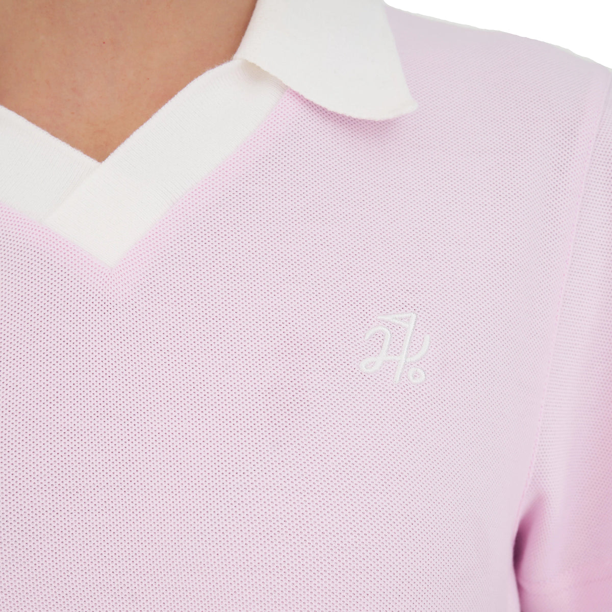 Huffer Women's Birdie Polo - Camellia/White