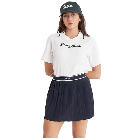 Huffer Golf Ladies Birdie Pleated Golf Skort - Navy