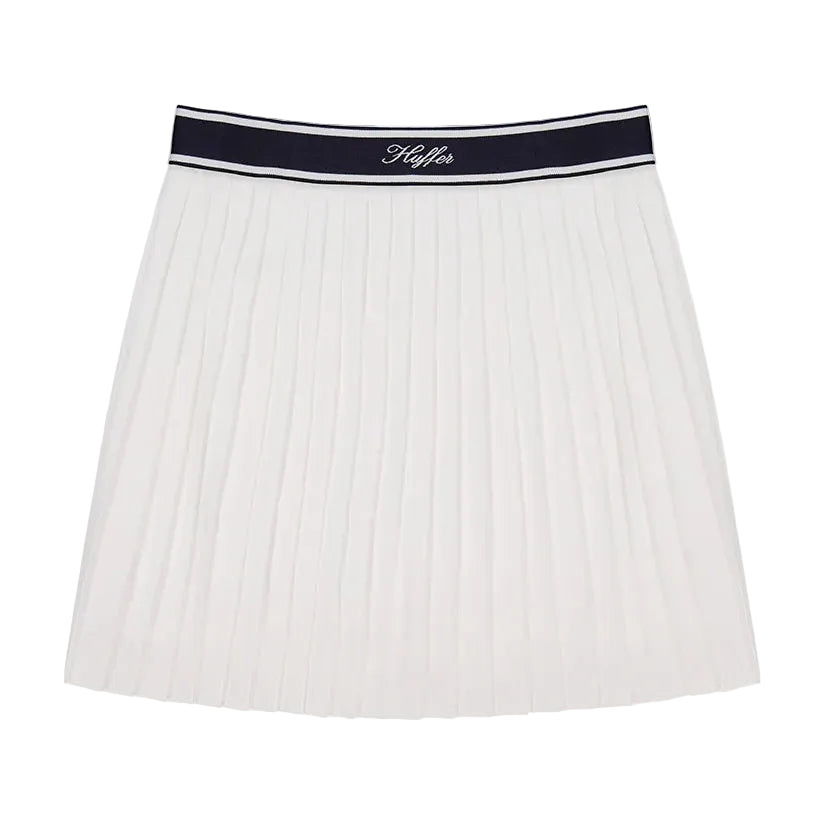 Huffer Birdie Pleated Golf Skort - Chalk/Navy