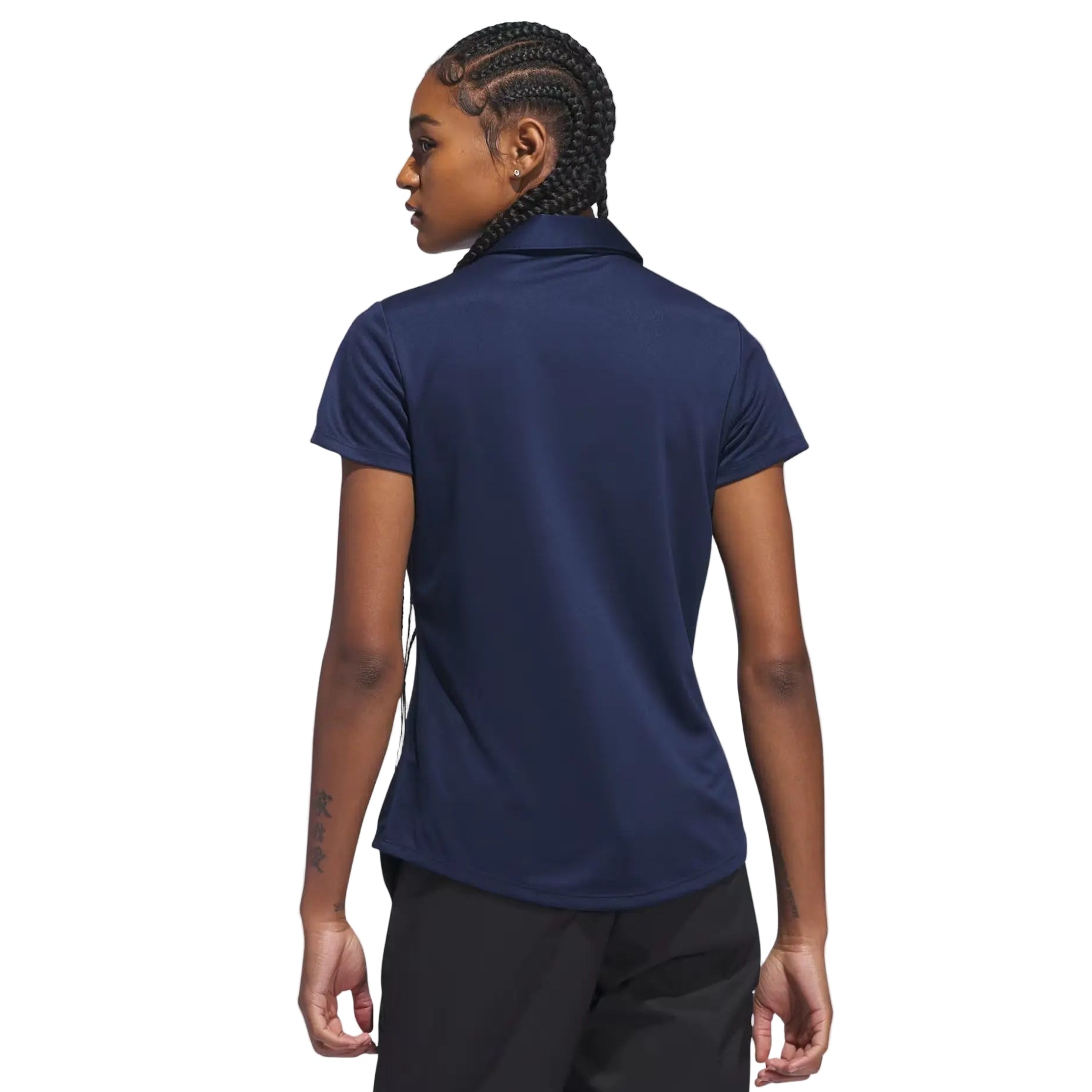 Adidas Ladies Solid Performance Polo - Navy