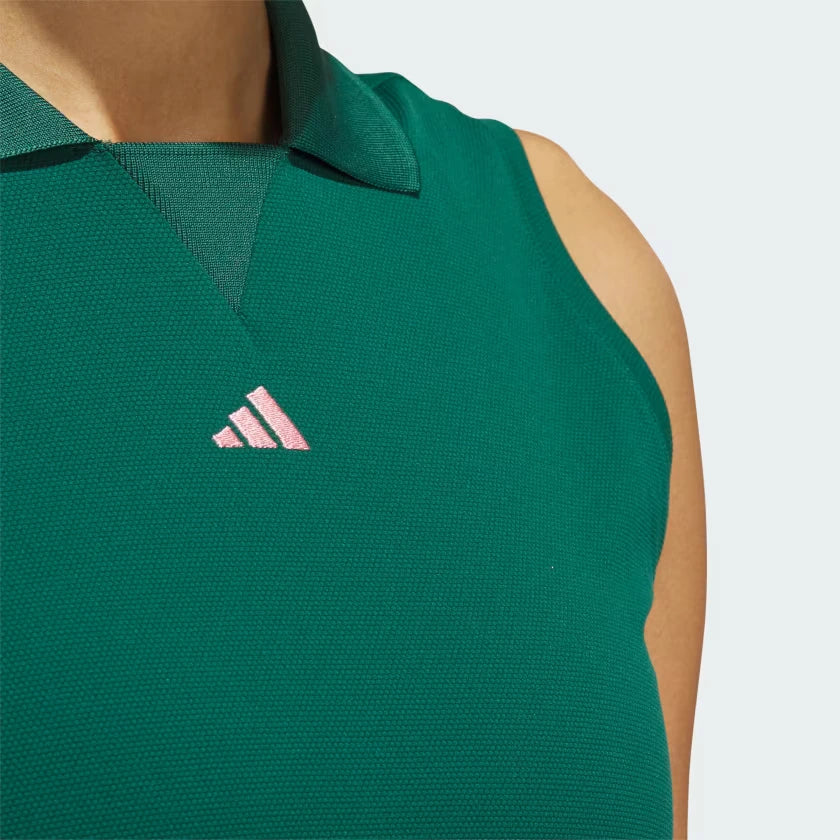 Adidas Women's Ultimate 365 Twistknit Polo - Collegiate Green