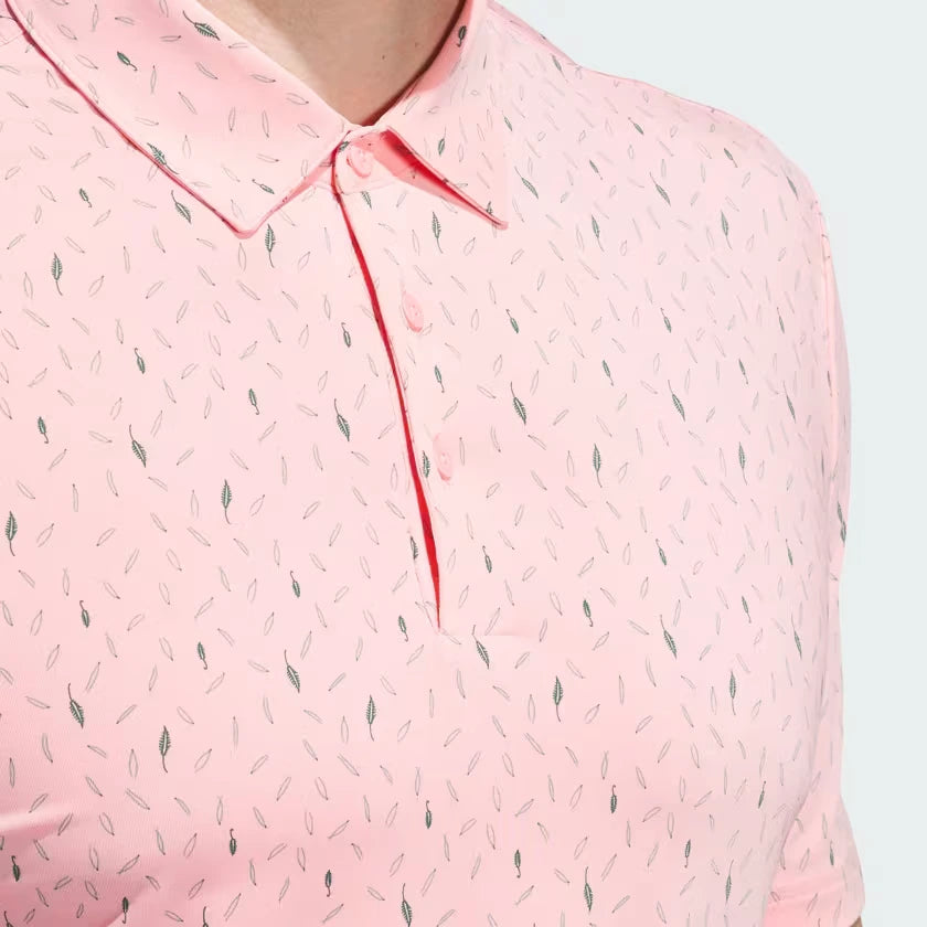 Adidas Ultimate365 All Over Print Polo Shirt - Semi Pink Spark