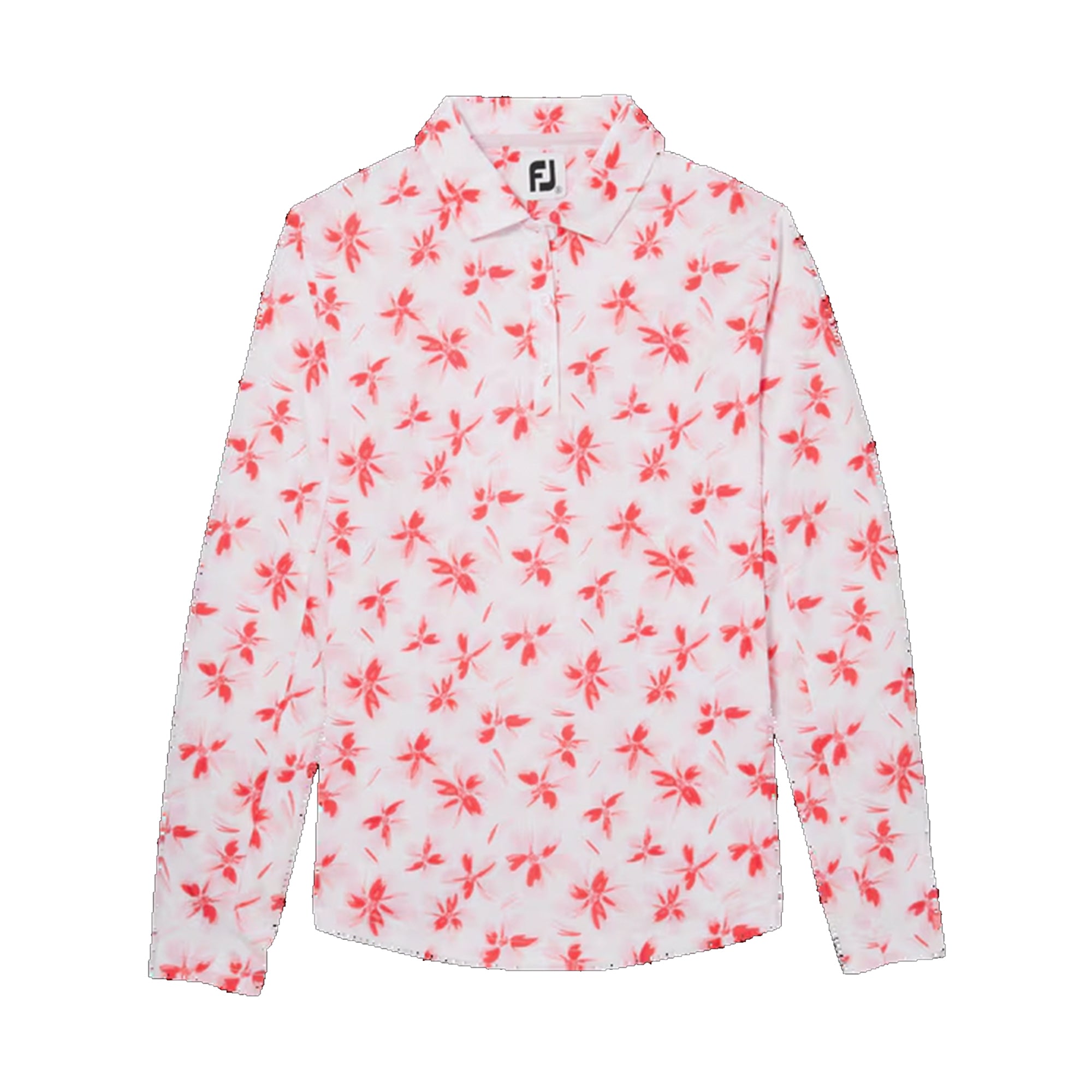 FootJoy Womens  Floral Sun Shirt - Pink / Red