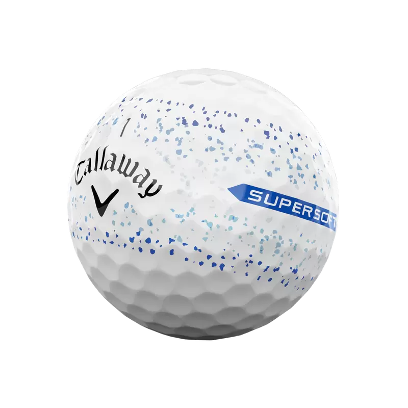 Callaway Supersoft Splatter 360 Blue Golf Balls Sleeve