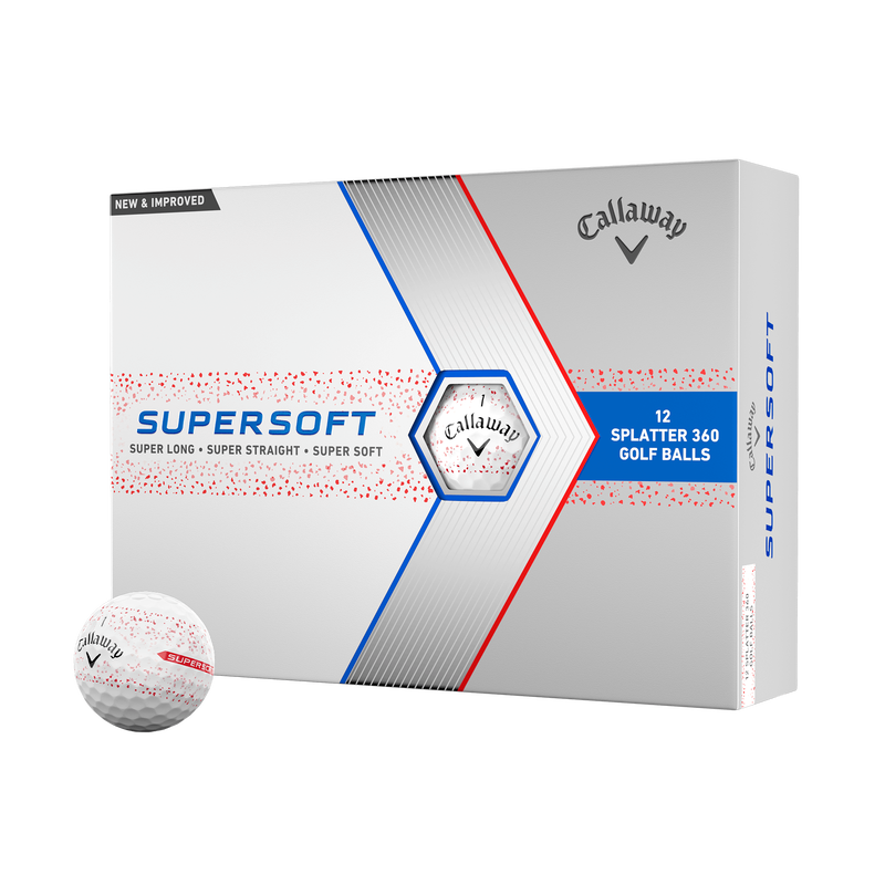 Callaway Supersoft Splatter 360 Red Golf Balls Dozen