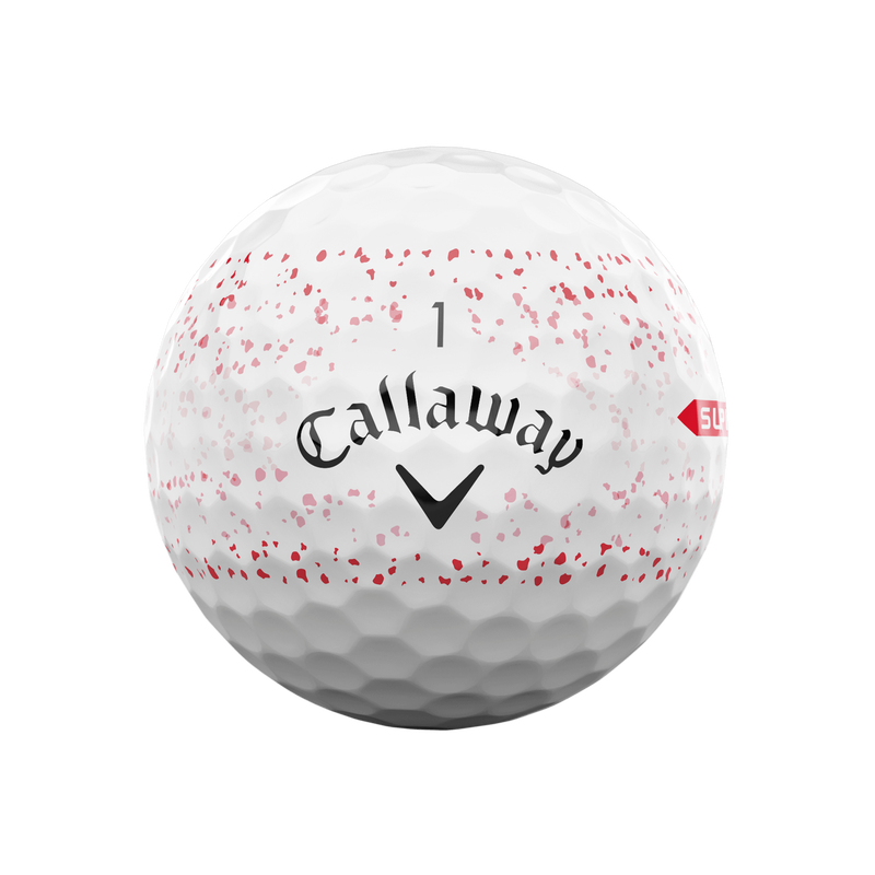 Callaway Supersoft Splatter 360 Red Golf Balls Sleeve