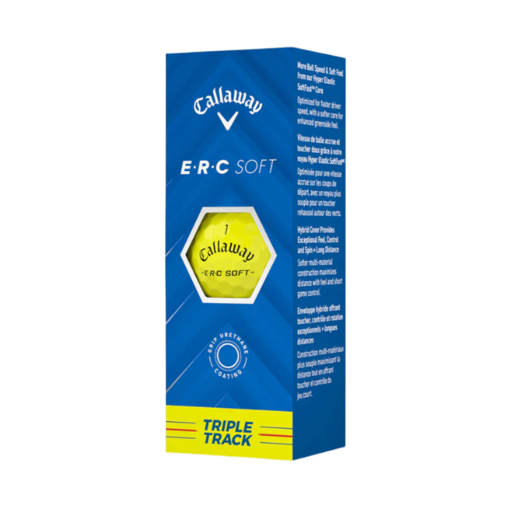 Callaway ERC Soft golf ball packaging on a white background