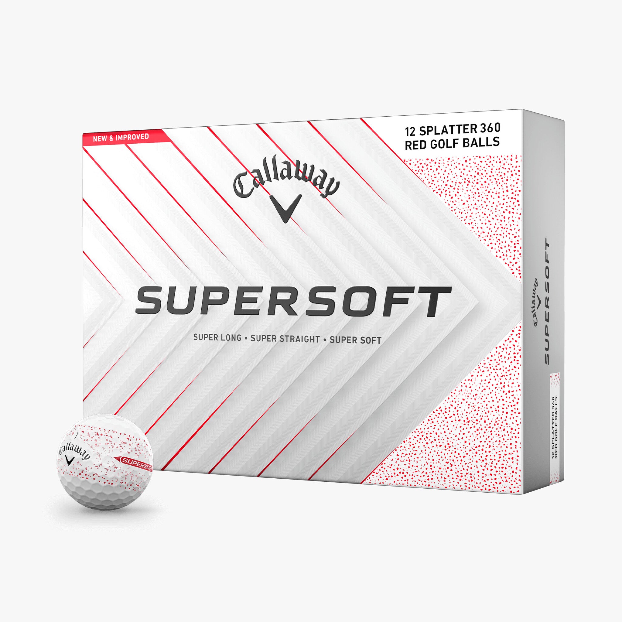 Callaway Supersoft Golf Balls 25 - Splatter Red