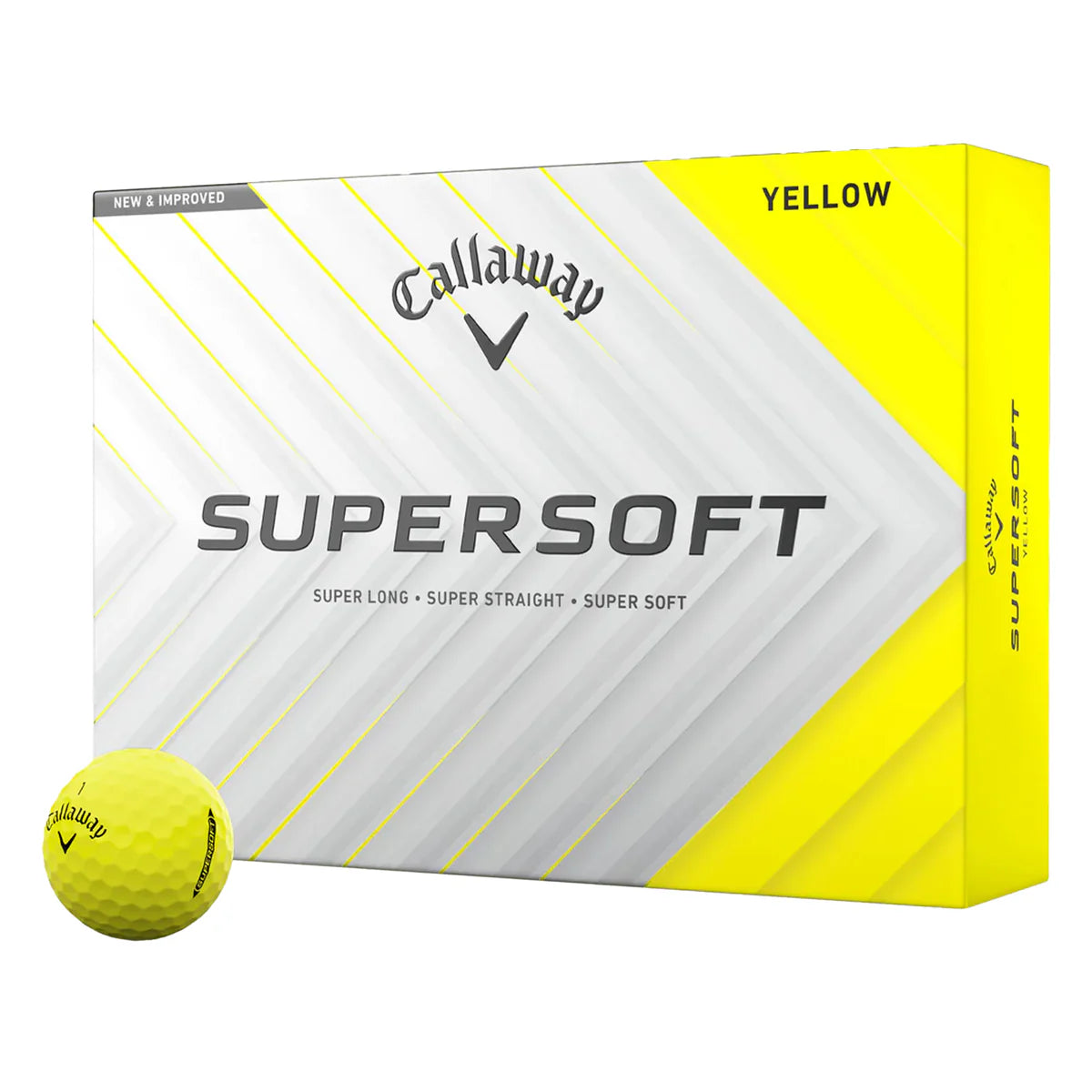 Callaway 2025 Supersoft Golf Balls - Yellow