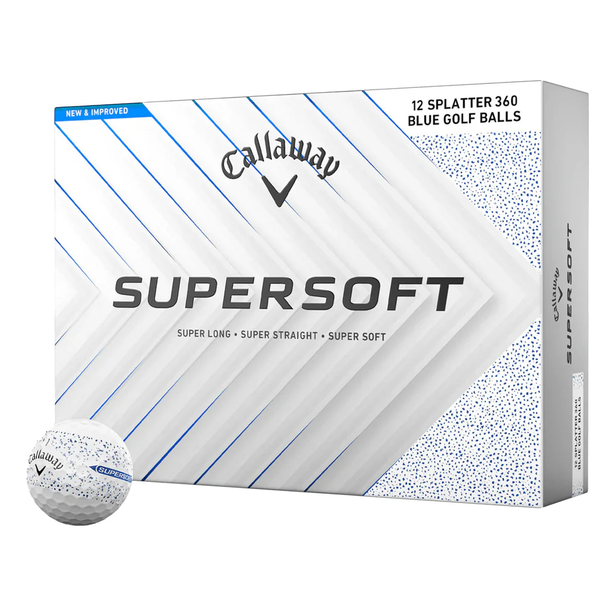 Callaway 2025 Supersoft Golf Balls - Splatter Blue