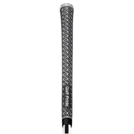 Golf club grip with 'Golf Pride' branding on a white background