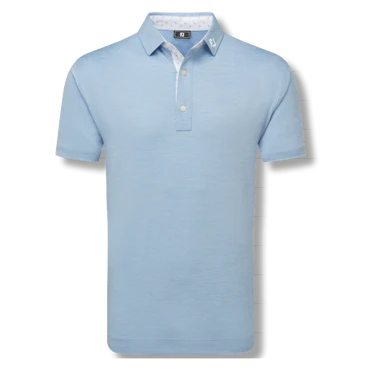Light blue polo shirt on a white background