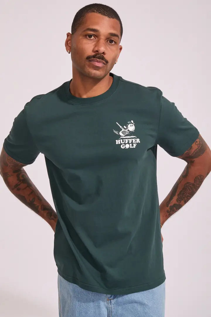 Huffer Men's Classic Tee/Driving - Golf Green