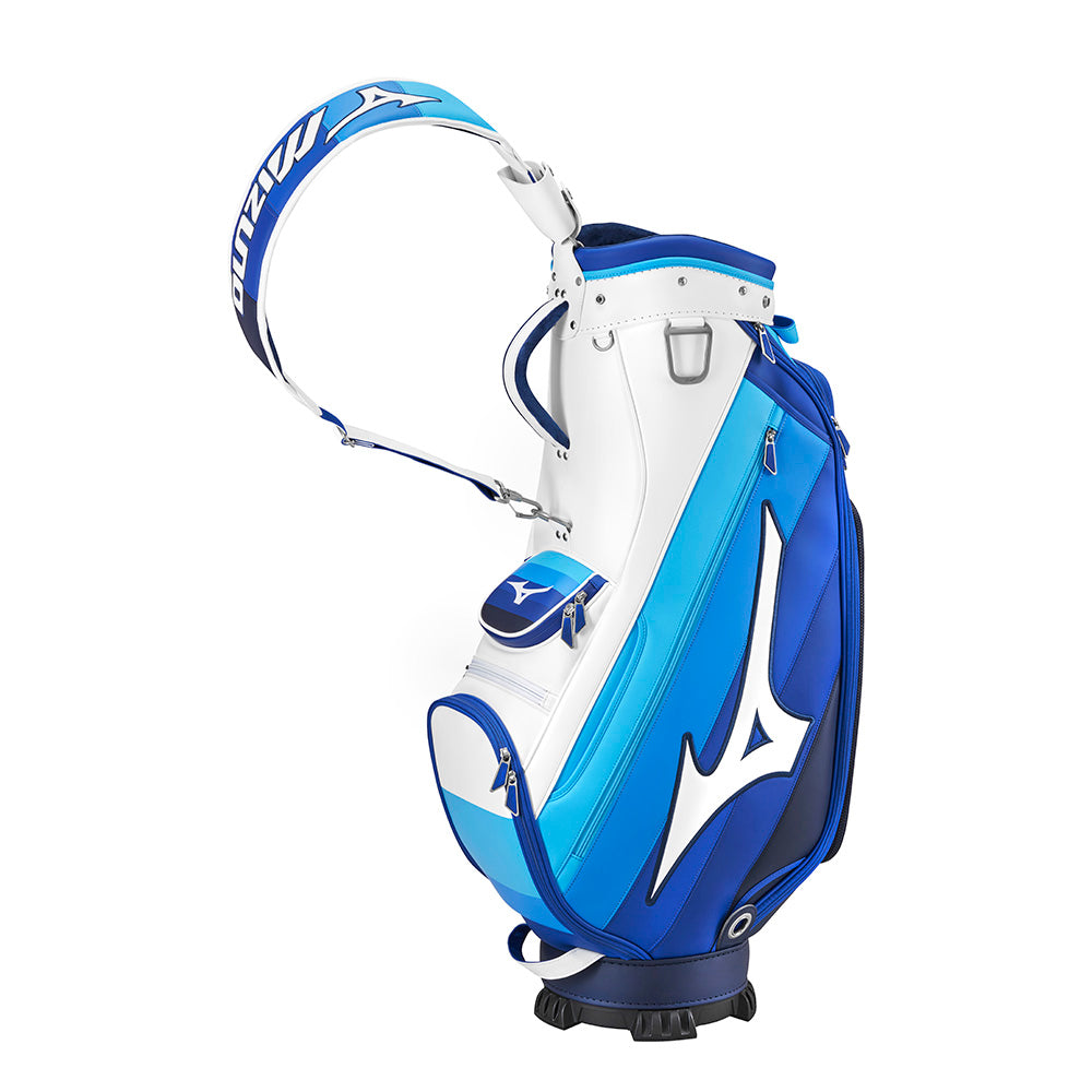 2025 Mizuno Tour Staff Mid Bag - White / Blue