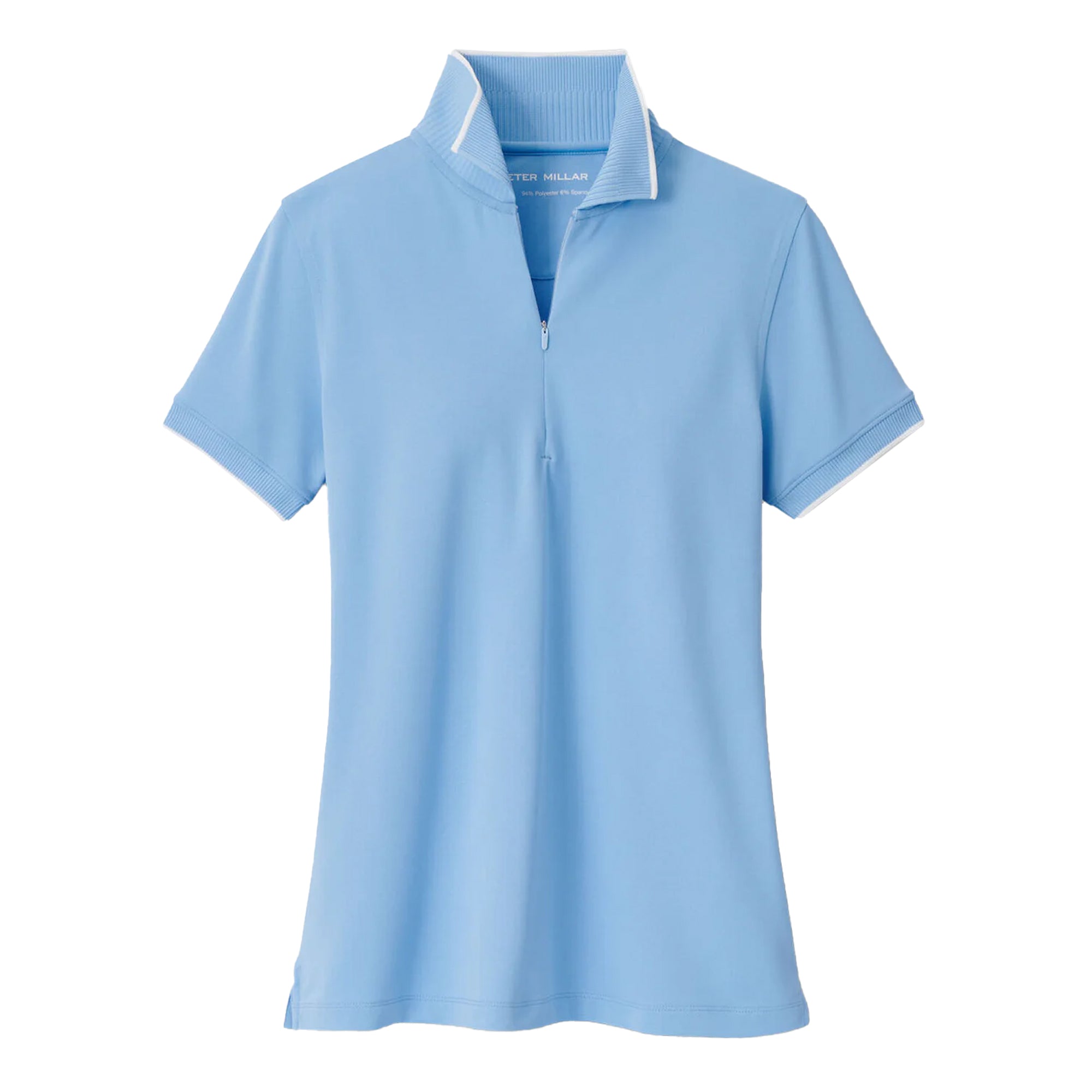 Peter Millar Whitworth Sport Mesh Polo - Cottage Blue/White