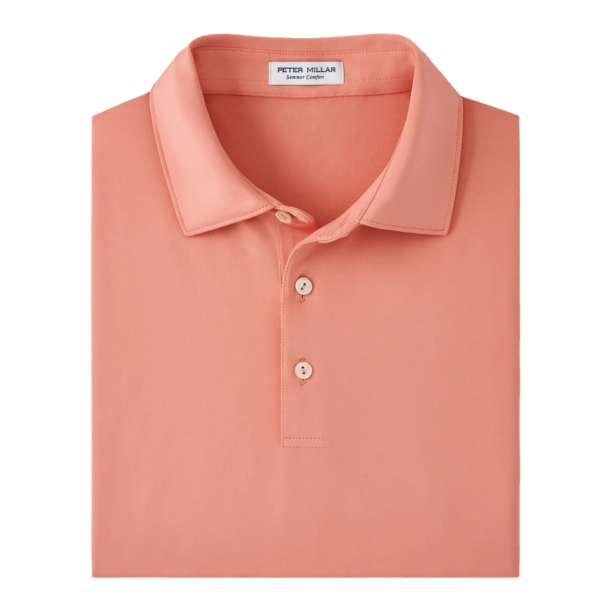 Peter Millar Solid Performance Jersey Polo - Grapefruit