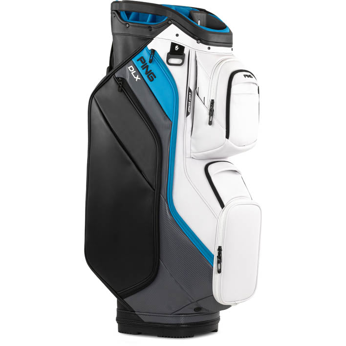 2024 Ping DLX Cart Bag - White / Dark Grey / Blue