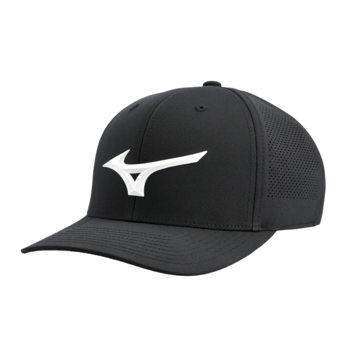 Mizuno Tour Vent  Snapback Cap - Black / White