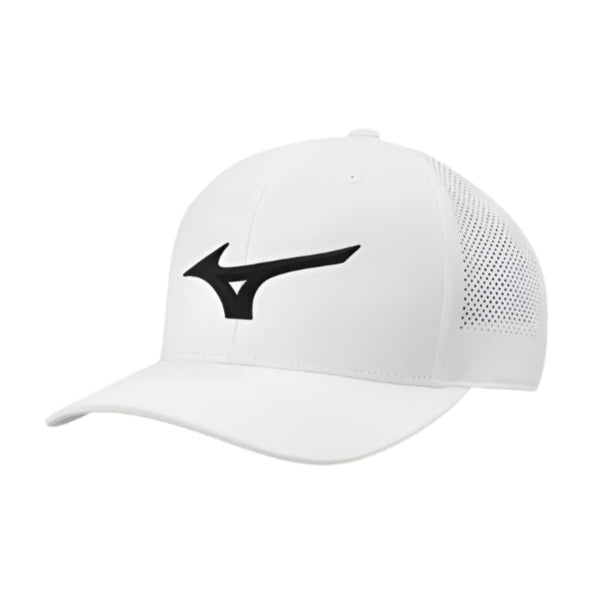 Mizuno Tour Vent Snapback Cap - White / Black