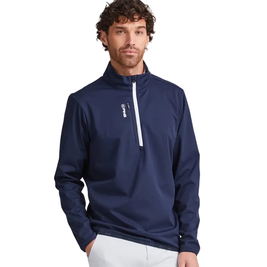 PING Vigo Windproof Half Zip Jacket - Navy