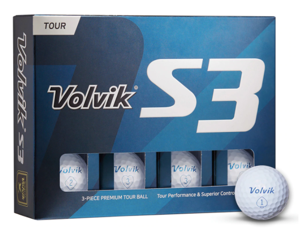 Volvik S3 Tour White Golf Balls