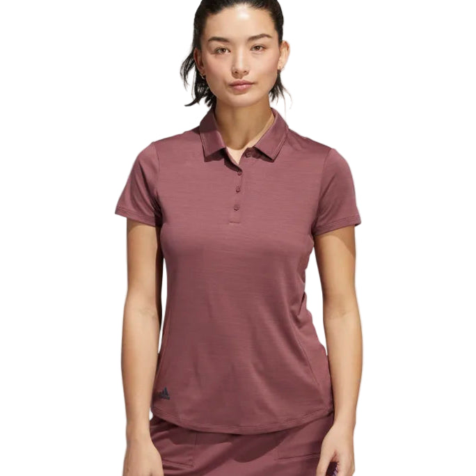 Adidas Women's Space-Dyed Short Sleeve Polo Shirt