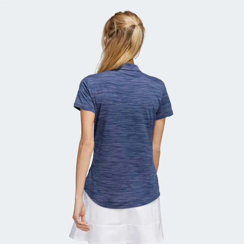 Adidas Women's Space-Dyed Short Sleeve Polo Shirt