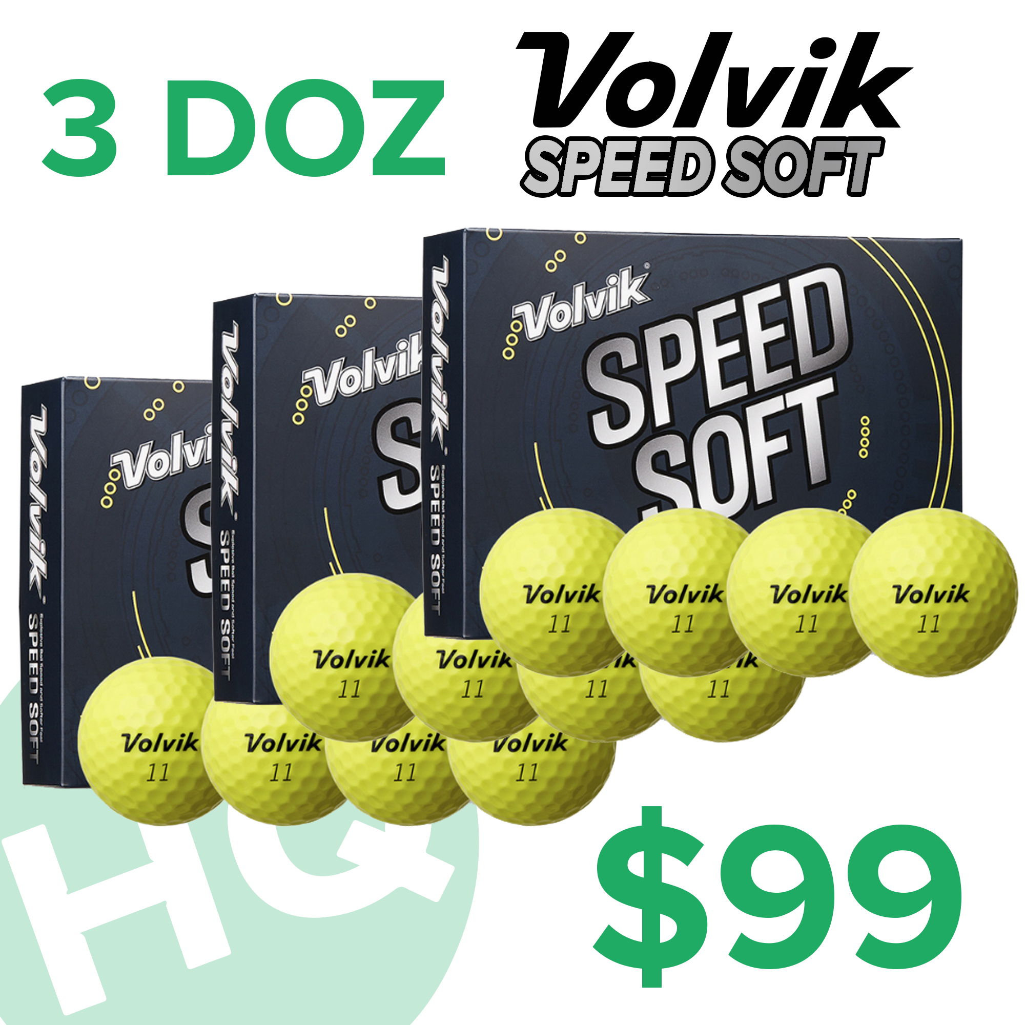 Volvik Speed Soft Yellow Dozen - 3 for $99